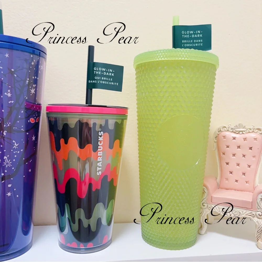 5x Starbucks halloween Glow in the dark Studded